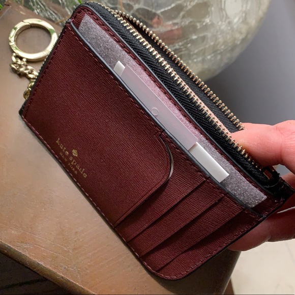 Authentic Kate Spade leather L-Zip card/Keychain🌸 - Picture 6 of 7